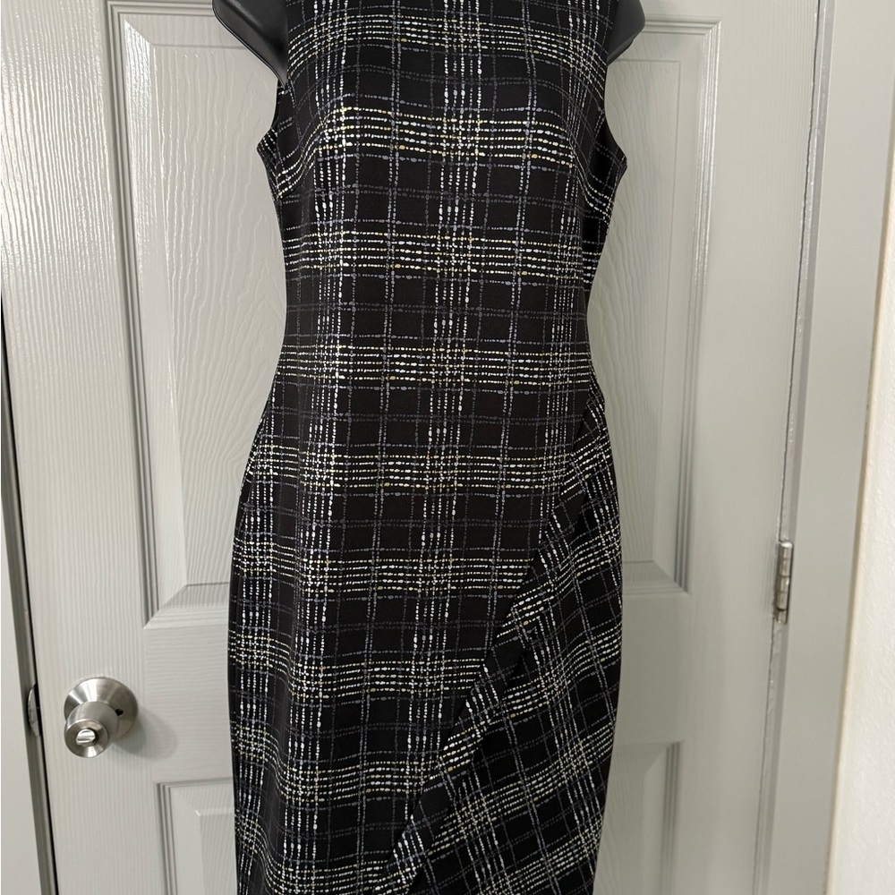 Tommy Hilfiger |Elegant Black and White Plaid Dress| Size 4